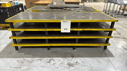 (4) METAL PLATFORMS 96&rdquo; X 36&rdquo; X 8&rdquo;