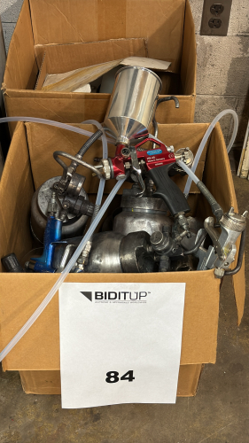 (3) SPRAY GUNS W/ TANK