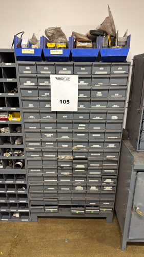 PARTS CABINET W/ FUSES, RELAYS, LIGHT BULBS
