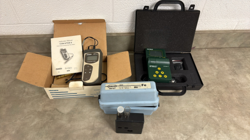 OAKTON CONDUCTIVITY METER, EXTECH MV/TEMPERTURE PH METER, AND HACH TEST KIT