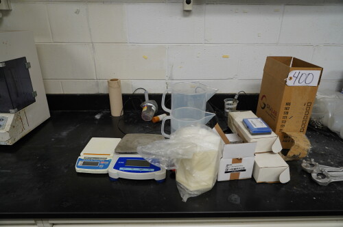 ASSORTED LAB TEST EQUIPMENT ; WITH (2) SMALL DIGITAL SCALES