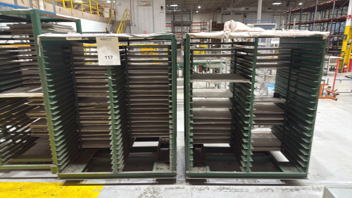 (2) 48 SLOT DRYING RACK 50&rdquo; X 41&rdquo; X 65&rdquo;