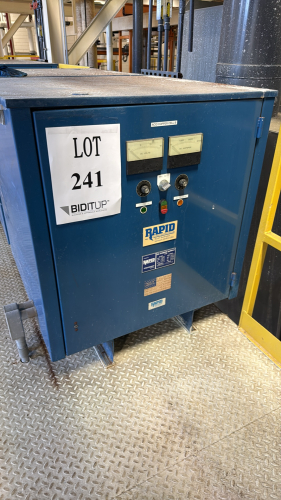 RAPID POWER CORPORATION RECTIFIER AC INPUT VOLTS: 460, AMPS: 50, HZ: 60, PHASE 3, DC OUTPUT VOLTS: 9, AMPS: 3000, KW: 27, DUTY: CONT