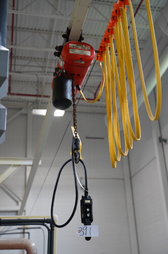 CM LODESTAR 1/4 TON CRANE HOIST; WITH 2 BUTTON CONTROL