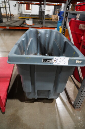 ULINE TILT TRASH DUMPER ON WHEELS ;