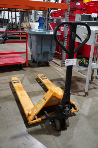 ULINE 3,300 LBS CAPACITY PALLET JACK;