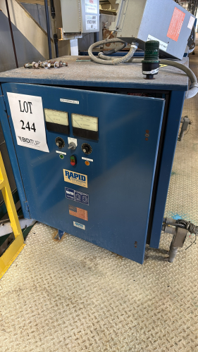 RAPID POWER CORPORATION RECTIFIER AC INPUT VOLTS: 460, AMPS: 50, HZ: 60, PHASE 3, DC OUTPUT VOLTS: 9, AMPS: 3000, KW: 27, DUTY: CONT