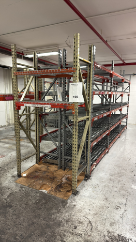 (4) SECTION OF PALLET RACKING 96&rdquo; (36) BEAMS AND RACK CONVEYOR 12&rdquo; X 45&rdquo;