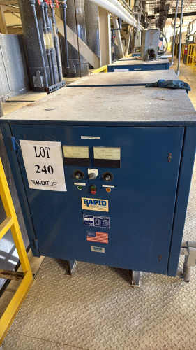RAPID POWER CORPORATION RECTIFIER AC INPUT VOLTS: 460, AMPS: 50, HZ: 60, PHASE 3, DC OUTPUT VOLTS: 9, AMPS: 3000, KW: 27, DUTY: CONT