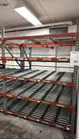 (4) SECTION OF PALLET RACKING 96&rdquo; (48) BEAMS AND RACK CONVEYOR 12&rdquo; X 57&rdquo;