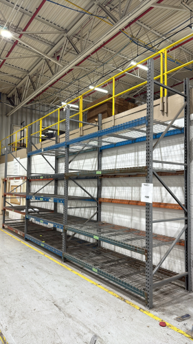 3 SECTION OF PALLET RACKING 12&rsquo;, (26) BEAMS