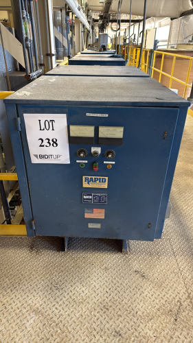 RAPID POWER CORPORATION RECTIFIER AC INPUT VOLTS: 460, AMPS: 63, HZ: 60, PHASE 3, DC OUTPUT VOLTS: 12, AMPS: 3000, KW: 36, DUTY: CONT