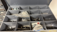 (8) DRAWER PART ORGANIZERS AND STORAGE CABINET W/ NUTS AND BOLTS RIVITS - 3