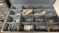 (8) DRAWER PART ORGANIZERS AND STORAGE CABINET W/ NUTS AND BOLTS RIVITS - 4