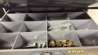 (8) DRAWER PART ORGANIZERS AND STORAGE CABINET W/ NUTS AND BOLTS RIVITS - 5