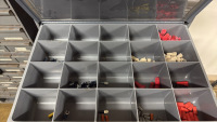 (8) DRAWER PART ORGANIZERS AND STORAGE CABINET W/ NUTS AND BOLTS RIVITS - 6
