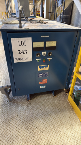 RAPID POWER CORPORATION RECTIFIER AC INPUT VOLTS: 460, AMPS: 50, HZ: 60, PHASE 3, DC OUTPUT VOLTS: 9, AMPS: 3000, KW: 27, DUTY: CONT
