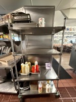 METRO 4 Tier Shelf Stainless Steel Rolling Cart. - 3