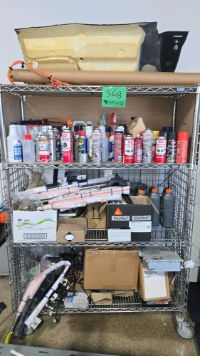 Wire Cage Cart W/ Casters 60in X 2&rsquo; X 69&rdquo; W/ content