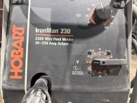 HOBART IRONMAN 230 WELDER STOCK NO:500536 WITH HONART TORCH & WELDING MASK - 2