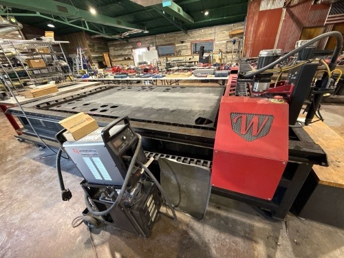 WESTCOTT PLASMA CNC PLASMA CUTTING TABLE APPROX:150&rdquo; x 75&rdquo; x 44&rdquo; WITH DESIGN 2 CUT BOX & HYPERTHERM POWERMAX 65 SYNC CUTTING MACHINE