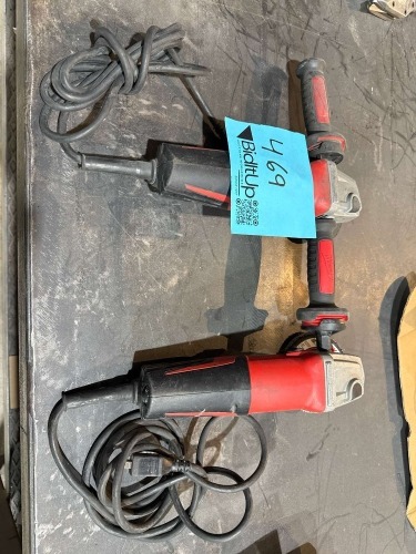 LOT OF (2) MILWAUKEE 5&rdquo; GRINDERS CAT NO: 6117-31 & 6117-33D