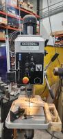 CLAUSING IBERDRILL TL-25 19.68" FLOOR DRILL PRESS GEAR HEAD DRIVE ADJUSTABLE WORK TABLE AND BASE - 4