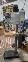CLAUSING IBERDRILL TL-25 19.68" FLOOR DRILL PRESS GEAR HEAD DRIVE ADJUSTABLE WORK TABLE AND BASE - 5