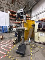 CLAUSING IBERDRILL TL-25 19.68" FLOOR DRILL PRESS GEAR HEAD DRIVE ADJUSTABLE WORK TABLE AND BASE - 6