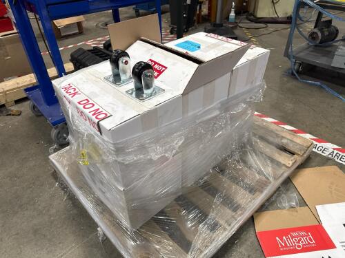 (6) castor technology corporation boxes of (new unused) polyurethane casters