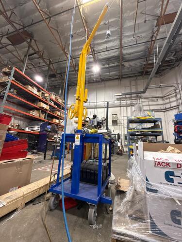 SKYHOOK Hand Operated Crane Counterweighted Cart and 1 Ton Chain Hoist