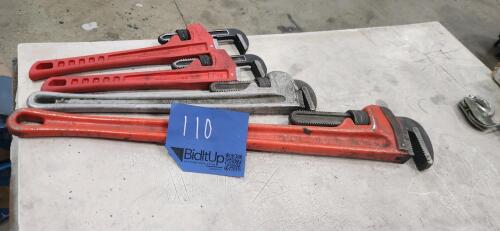 LOT OF (4) PIPE WRENCHES
