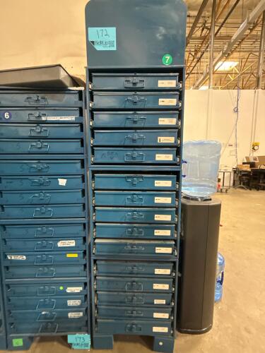 (15) Drawer Industrial Storage Parts Organizer With Contents