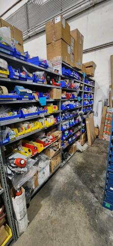 (3) Sections of 50.5"x18"x85" Metal Shelving Only CONTENTS NOT INCLUDED DELAYED PICKUP