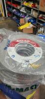 LOT OF (6) Scotch-Brite 8"x3/8"x3" Grade 85 FIN 4500 RPM Deburring Wheels And (14) NORTON Rapid Finish 4500 RPM Deburring Wheels - 2
