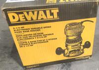 DeWALT 2-1/4 HP ELECTRIC VARIABLE SPEED FIXED BASE ROUTER MODEL: DW618 (NEW UNUSED) - 2