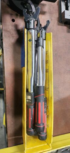 LOT OF (5) NORBAR ADJUSTABLE INTERCHANGEABLE HEAD TORQUE BARS