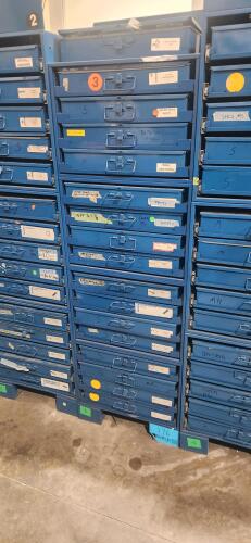 (17) Drawer Industrial Storage Parts Organizer With Contents