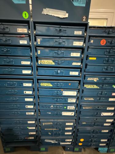 (15) Drawer Industrial Storage Parts Organizer With Contents