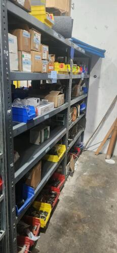 LOT OF (2) 48"x17"x70" Metal Shelving only CONTENTS NOT INCLUDED, DELAYED PICKUP