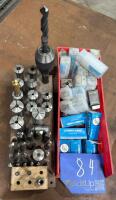 Assorted Drill Bits, End Mills & Lyndex 5C Collets