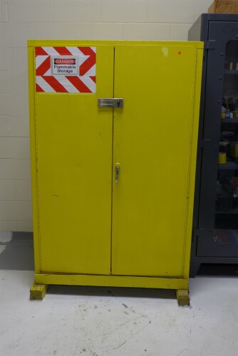 Lot of 8 Storage Cabinets, Metal Parts Bin, and Parts Drawer Cabinets