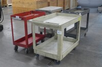 Lot of 5 Rolling Carts, Three Plastic & Two Metal - 2