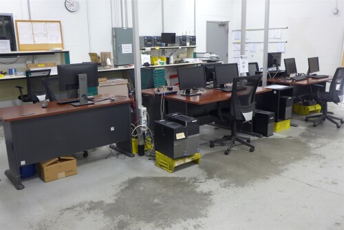 Lot of 5 Desks with Chairs