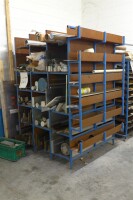 Steel Rack with Miscellaneous Solid Round Metal Tubing and Solid Rectangular Stock