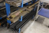 Steel Rack with Miscellaneous Solid Metal Round and Hollow Tubing Stock - 4