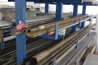 Steel Rack with Miscellaneous Solid Metal Round and Hollow Tubing Stock - 5