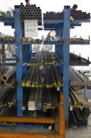 Steel Rack with Miscellaneous Solid Metal Round and Hollow Tubing Stock - 7