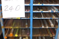 Steel Rack with Miscellaneous Solid Metal & Plastics Round Tubing Stock