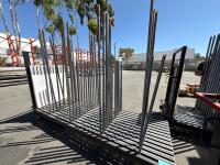 12 Slot Window Panel Storage Rolling Cart